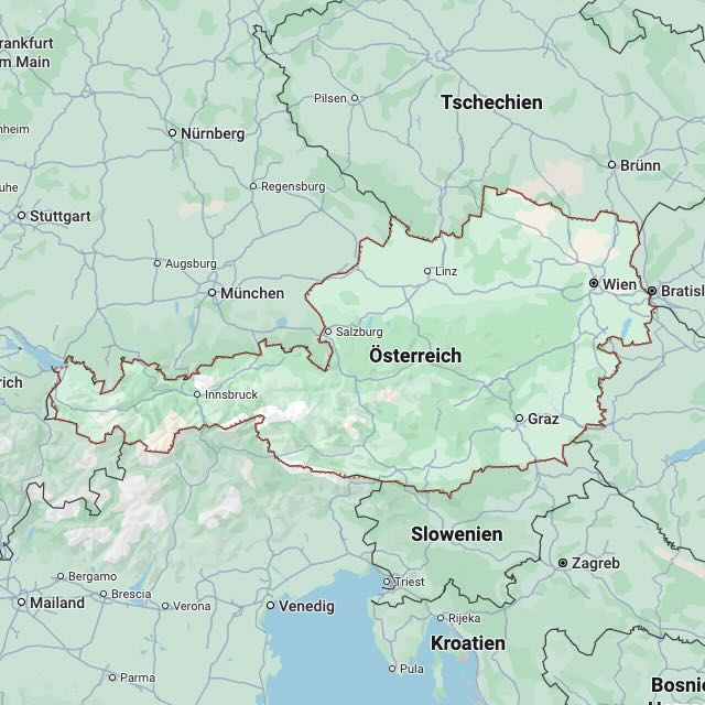 Kartenansicht der Suchergebnisse