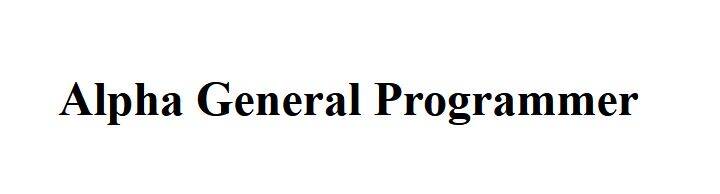 Firmenlogo Alpha General Programmer