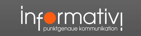 Firmenlogo informativ! punktgenaue kommunikation