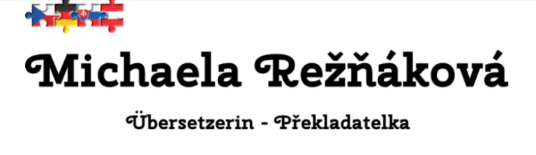 Firmenlogo Tschechisch Übersetzen/ Slowakisch Beglaubigte Übersetzung Michaela Režňáková